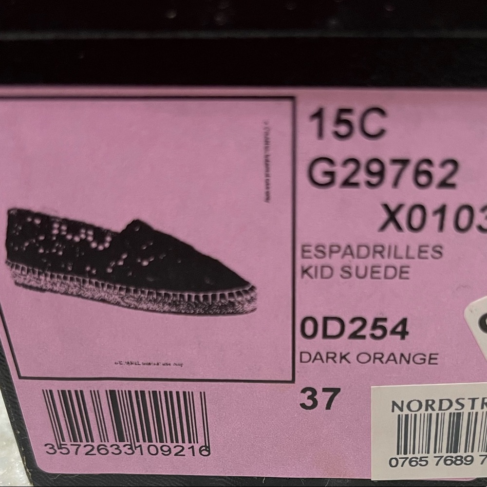 CHANEL Espadrilles Orange Suede - Picture 14 of 14